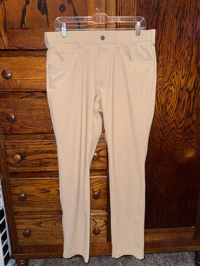 Tan Golf Pants Stretch Straight Leg Size M